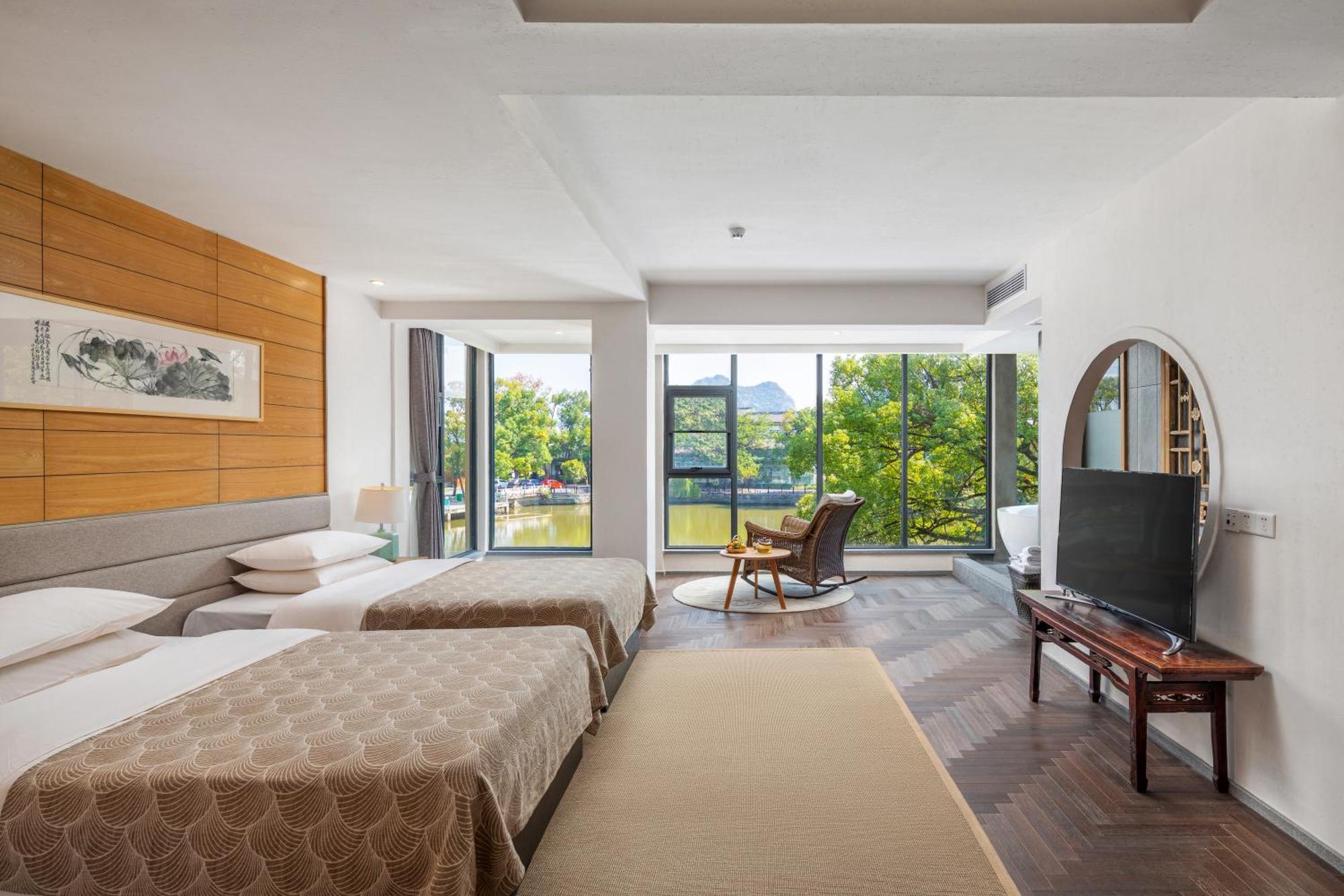 Guilin Heshe Lakeside Resort-Free Pick Up Service Stay Two Nights Ngoại thất bức ảnh
